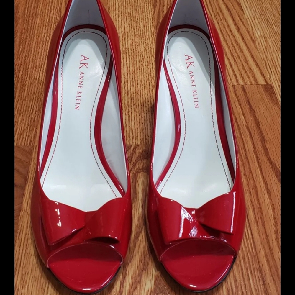Foxie Red Patent with Bow Heels